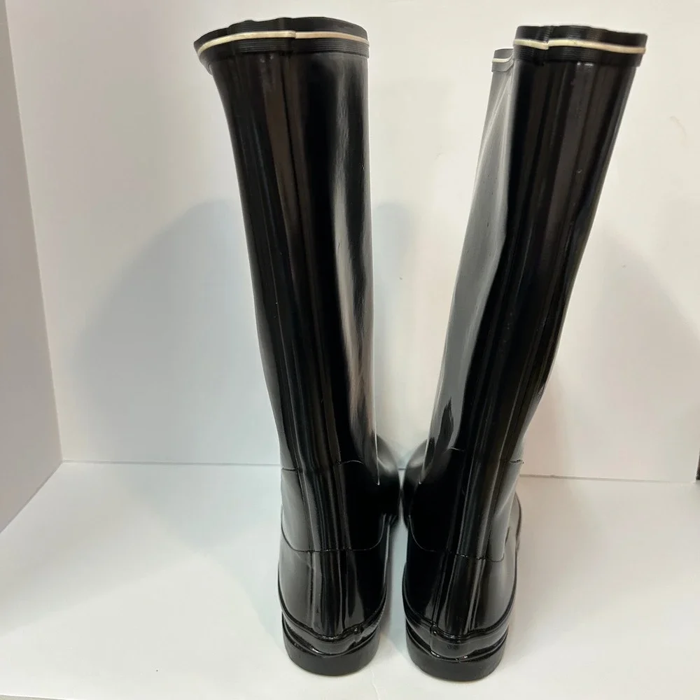 Tretorn Stövel Black Rubber Tall Rain Boots EU 41 - US 10 Waterproof Lug Sole